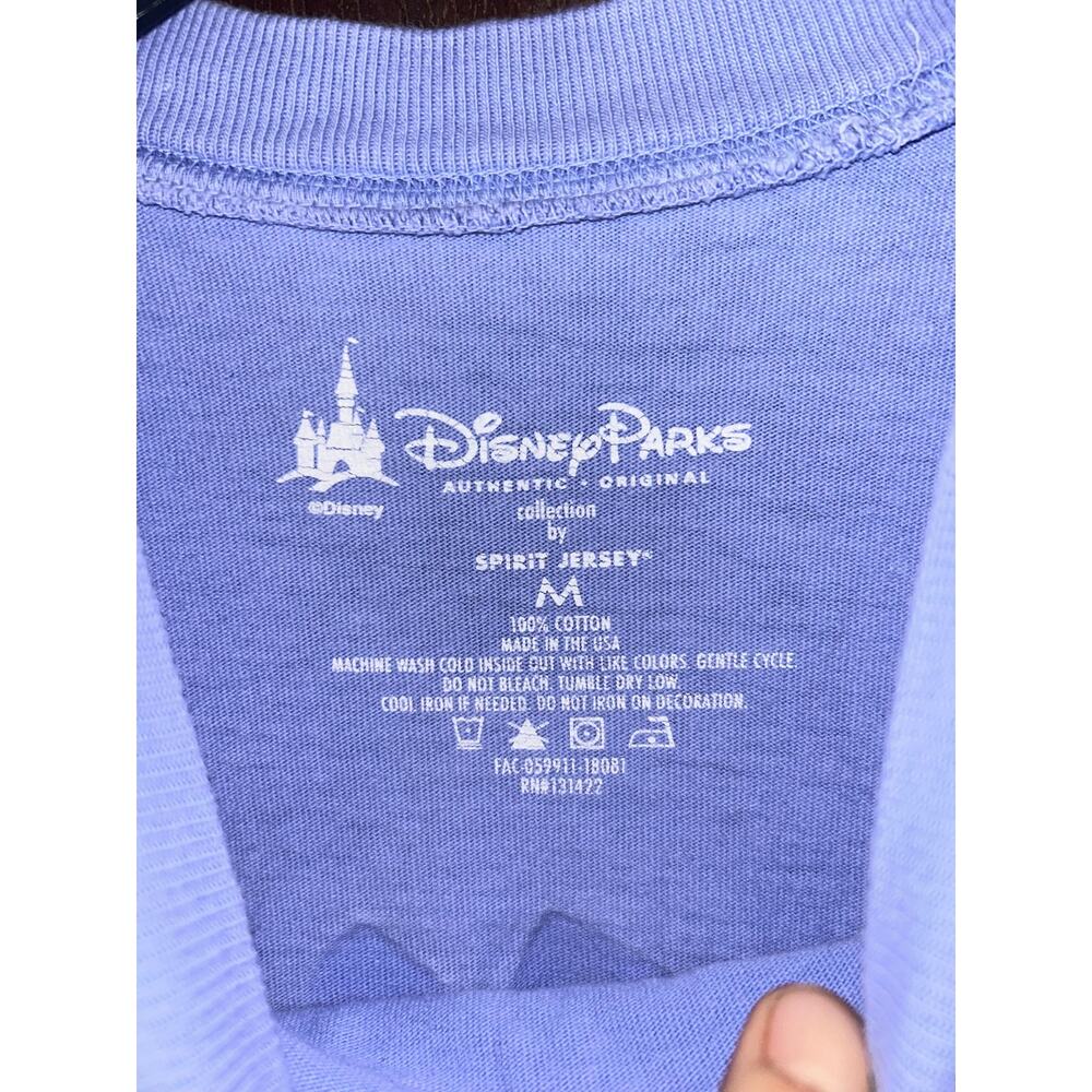 DisneyLand Resorts periwinkle Spirit Jersey Long Sleeve Shirt Women's Medium - Picture 4 of 8